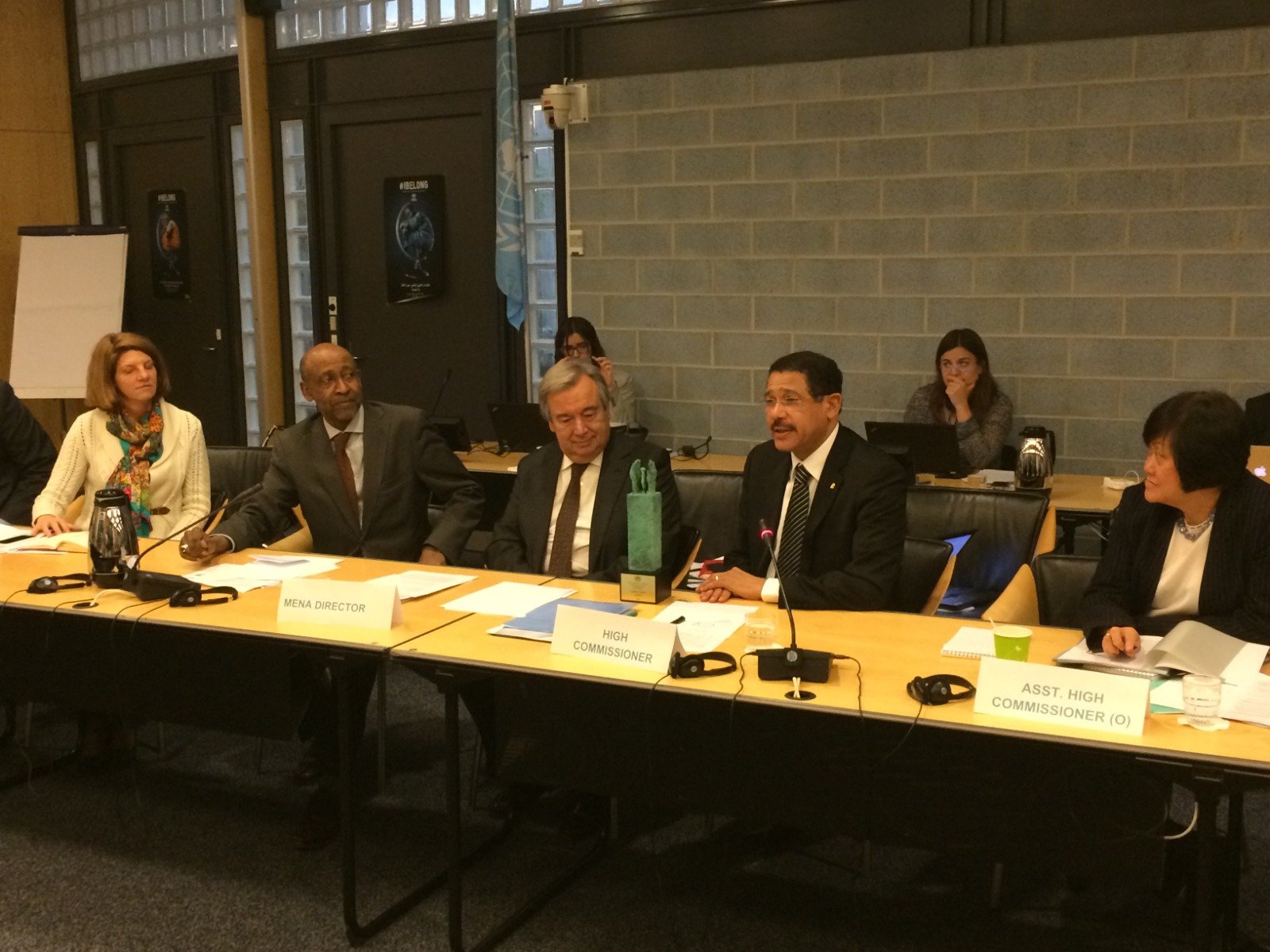 In session with the UN High Commissioner for Refugees and the senior regional leadership team.